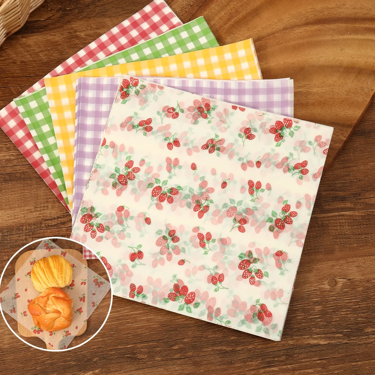50Pcs Oilproof Wrapping Paper  - огляд і ціна Kitchen Gadgets For Gifts