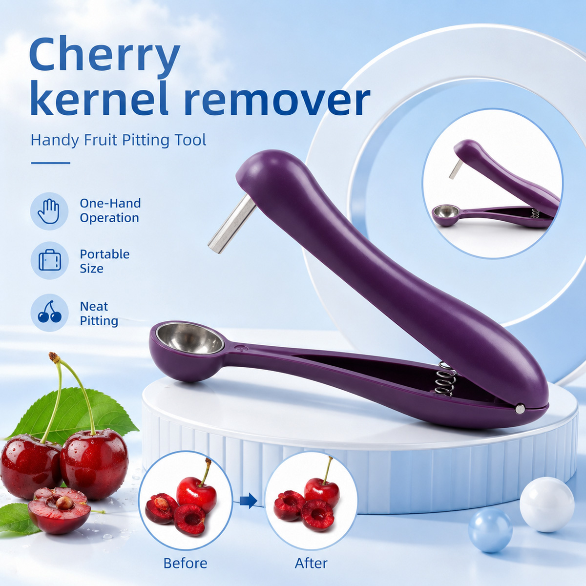 Cherry Kernel Remover Handheld - огляд і ціна Cherry Pitter Tool