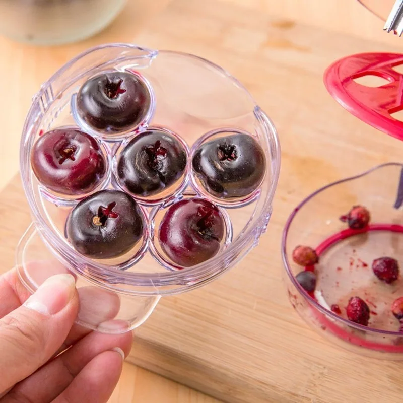 6 Hole Cherry Corer with Conta - огляд і ціна Kitchen Gadgets Novelty