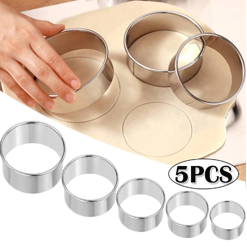 5PCS Round Stainless Steel Bis - огляд і ціна Kitchen Gadgets For Cooking